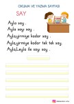 SAY OKUMA YAZMA METNİ