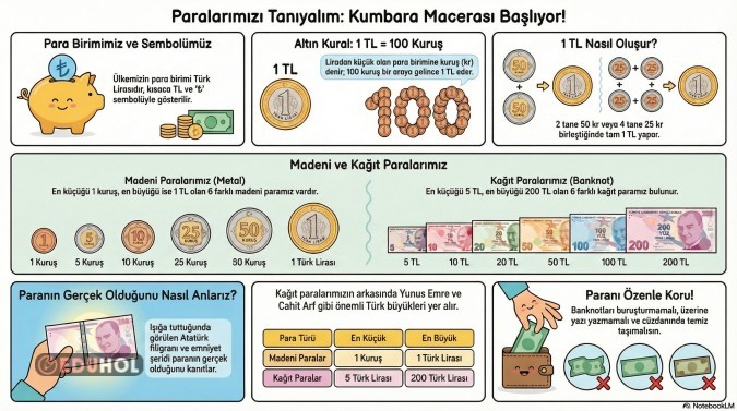 3. SINIF PARALARIMIZI TANIYALIM KONU ÖZETİ ( SUNUM )