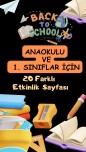 1. SINIF VE ANASINIFLARI İÇİN 20 SAYFALIK ETKİNLİK -ÇİZGİ VE EĞLENCE SAYFALARI