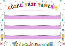 Güzel Yazı Yaz-Sil Şablonu