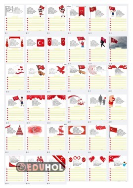 37 Farklı resimli, Bayrak metni yazma