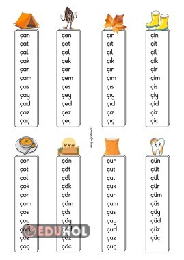 Ç 3 sesli tüm heceler