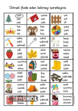 Ç görsele uygun kelime seçme