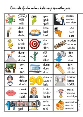 D HARFİ GÖRSELE UYGUN KELİMEYİ SEÇME