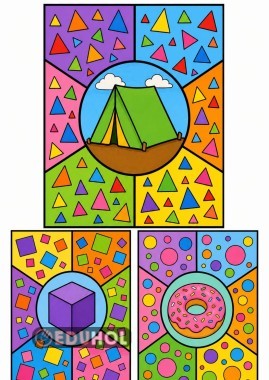 GEOMETRİK ŞEKİLLER BOYAMA