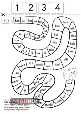 K İLE KELİME OKU BOYA OYUNU