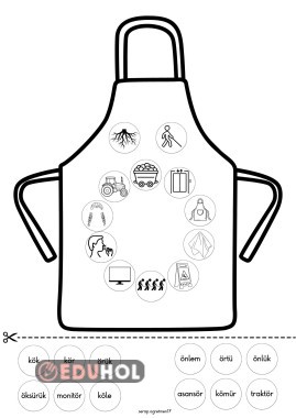 Ö harfi önlük yapıştırma