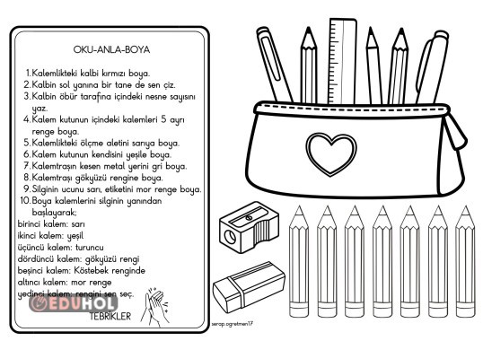 Ş sesi OKU-ANLA-BOYA 2 (sıra sayıları temalı)