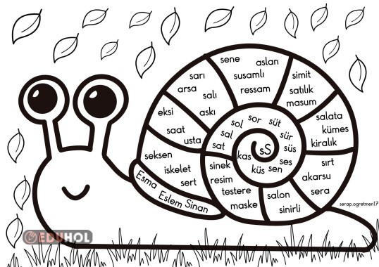 S sesi salyangoz oku-boya