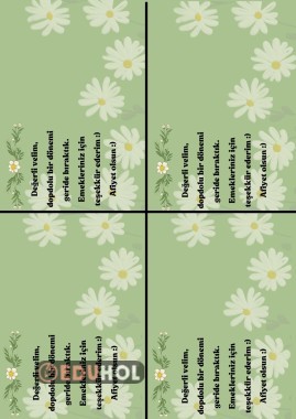 VELİLER İÇİN ÇAY KARTI