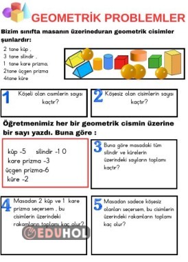 GEOMETRİK ÇİSİMLERLE İLGİLİ PROBLEM ÇALIŞMASI