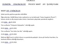 DİLİMİZİN ZENGİNLİKLERİ MART AYI PLANI