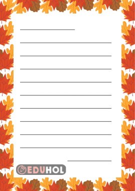 Sonbahar temalı mektup şablonu