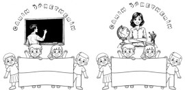 Canım Öğretmenim Kadın ve Erkek öğretmen Boyama