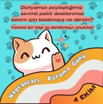 4 EKİM HAYVANLARI KORUMA GÜNÜ KARTI