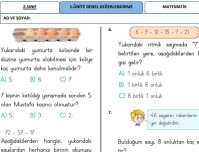 MATEMATİK 1.ÜNİTE DEĞERLENDİRME