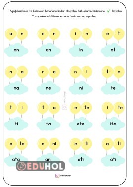 ANETİ HECE VE KELİME OKUMA