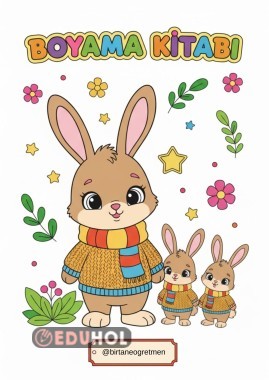 Uzun Kulak Ailesi-10 Sayfa Boyama Etkinliği