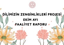DİLİMİZİN ZENGİNLİKLERİ EKİM FAALİYET RAPORU KAPAK