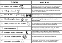 Dilimizin Zenginlikleri Projesi- Deyimler ve Anlamları