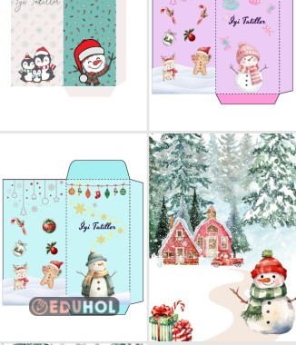 15 Karne Tatili İçin Hediyelik ve Karne Kapağı Şablonu