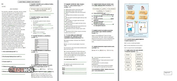 3.Sınıf Türkçe Sınavı