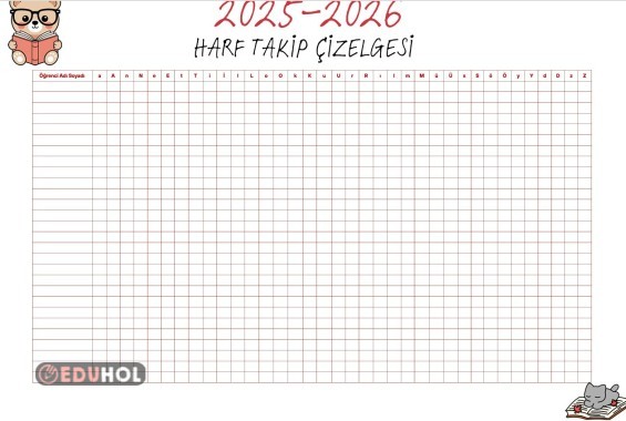 Harf Takip Çizgelgesi