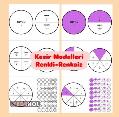Renkli- Renksizz kesir modelleri
