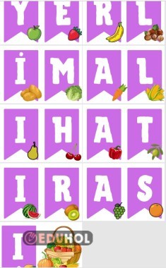 YERLİ MALI HATIRASI harfler flama