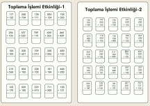Toplama İşlemi Etkinlikleri 1-2