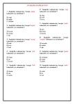 ZIT ANLAMLI KELİMELER TEST