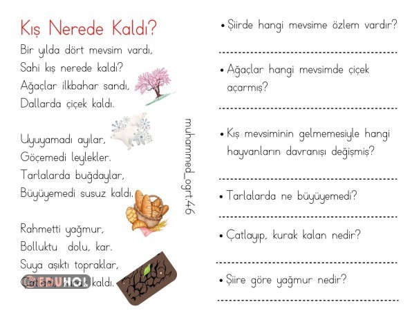 Kış Mevsimine Özlem Şiirim