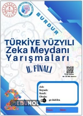 Zeka Oyunları İl Finali Cevap Anahtarı