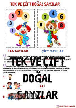 Tek ve Çift Sayılar Defter Notu 3.Sınıf