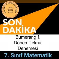 7.SINIF GÜNAY YAYINLARI 1.DÖNEM TEKRAR DENEMESİ