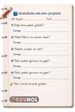 Okumaya Başlıyorum 4 Sürpriz Paket Metni Okuduğunu Anlama