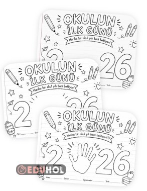 Okulun ilk günü boyama