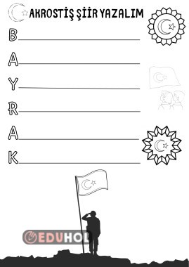 Bayrak Akrostiş Şiir Yazma Etkinliği