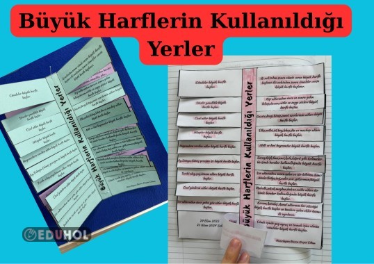 Büyük Harflerin Kullanıldığı Yerler Defter Etkinliği