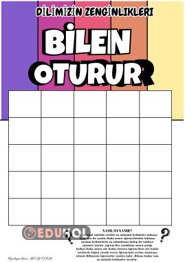 Dilimizin Zenginlikleri Bilen Oturur Etkinliği