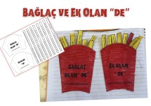 Bağlaç olan de ve ek olan -de