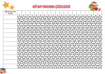 KİTAP OKUMA ÇİZELGESİ YILDIZ BOYAMA