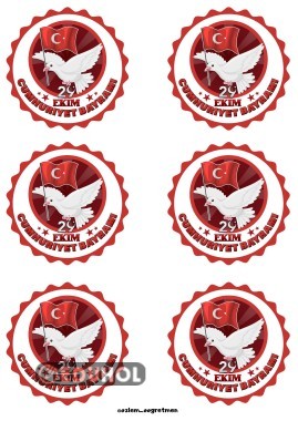29 Ekim Cumhuriyet Bayramı Yaka Kartları 🇹🇷