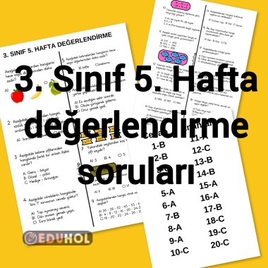 3. Sınıf 5. Hafta değerlendirme