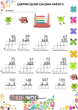 Çarma İşlemi Çalışma Kağıdı 5