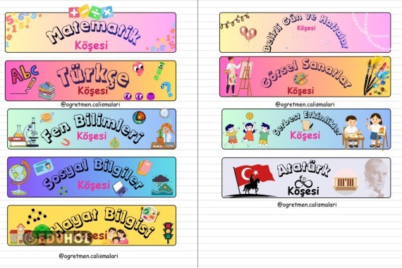 Sınıf Panosu Başlıkları