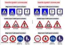 trafik işaret levhaları defter notu