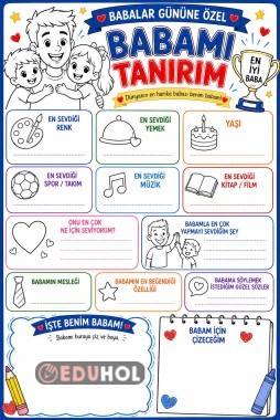 BABALAR GÜNÜ ETKİNLİĞİ, BABAMI BEN TANIRIM