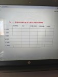 DERS PROGRAMI BOŞ ŞABLON