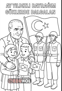 ATATÜRK VE ÖĞRENCİLER BAYRAK SEVGİSİ